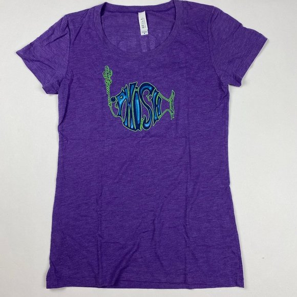 Phish 2016 Tour T Shirt Women's Medium Purple Rayon Tri Blend - Picture 2 of 8